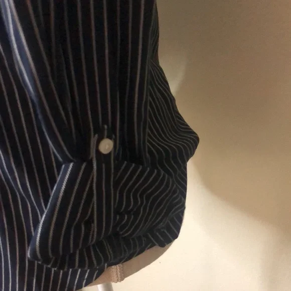 NWOT blue and white stripe button down. - Picture 3 of 6